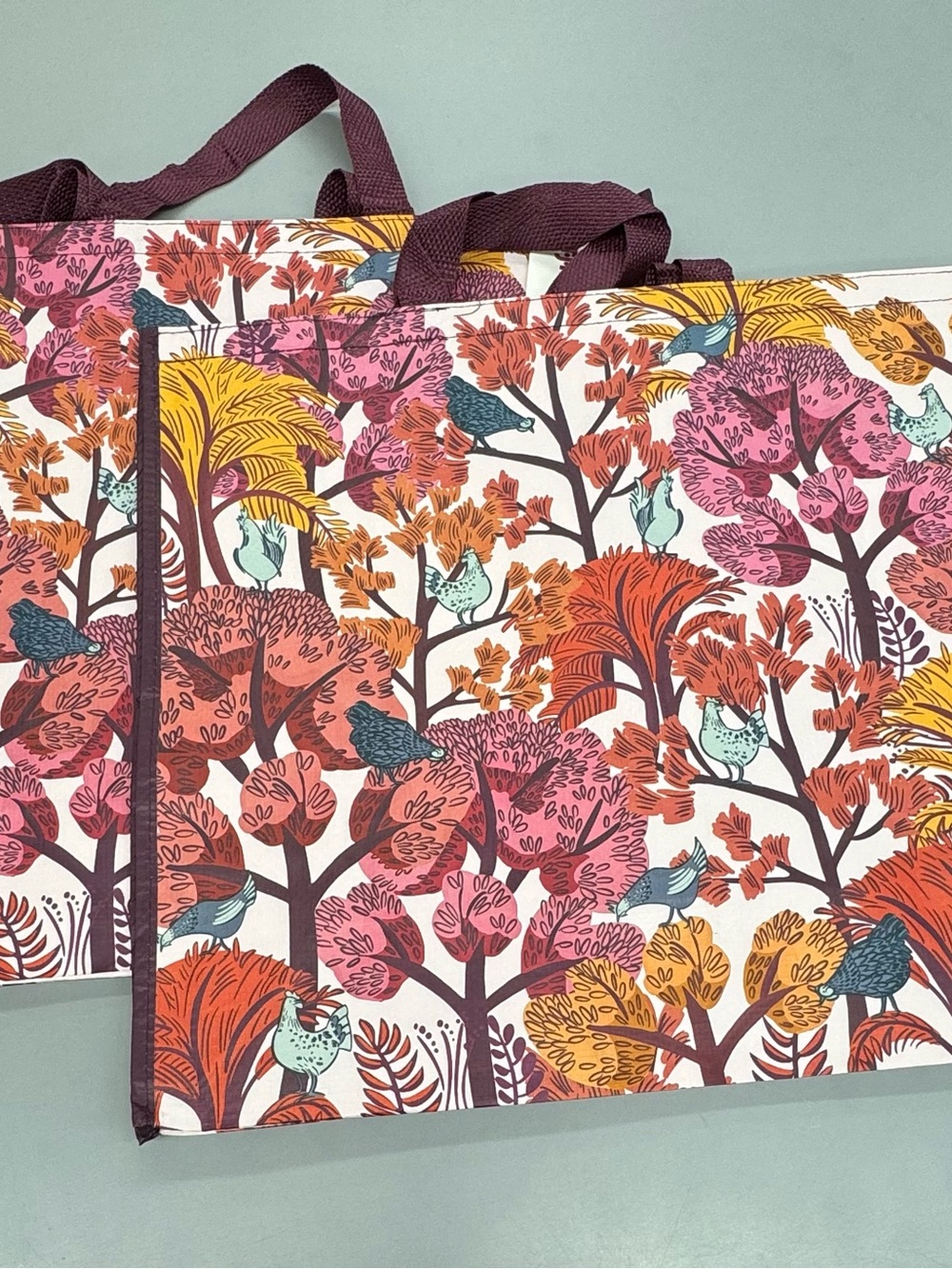 Floral Bird Print Reusable Shopping Bag. Homegoods, TJMax, Marshall’s